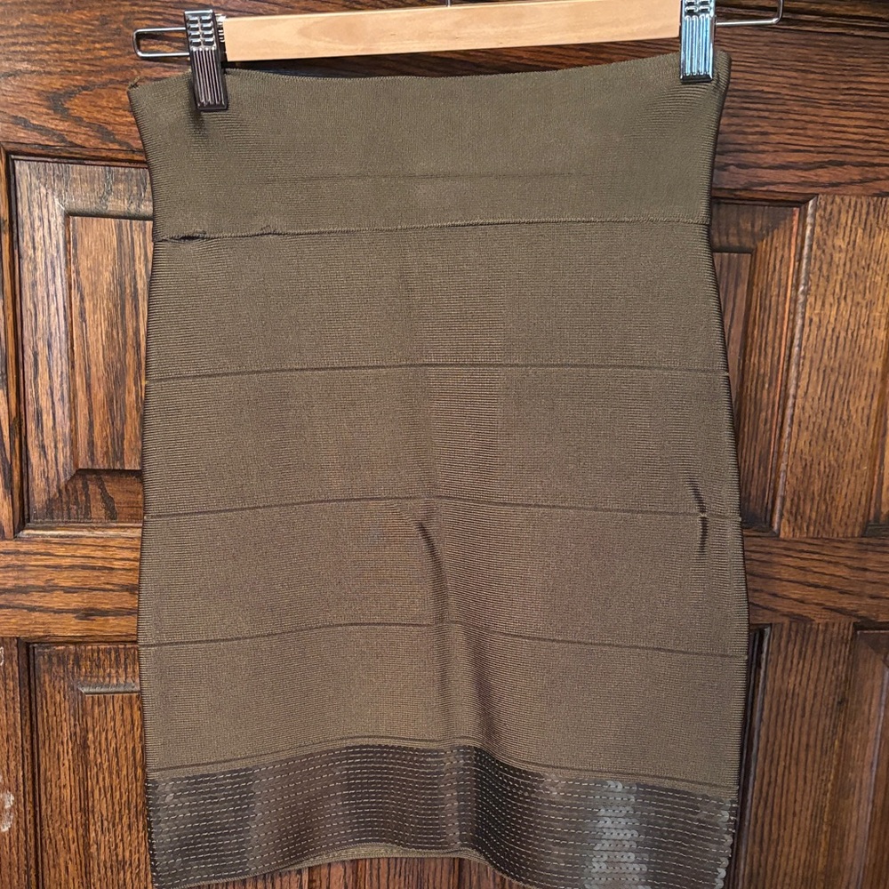 bebe Olive Pencil Skirt